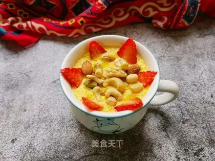 Strawberry nut pumpkin yogurt shake