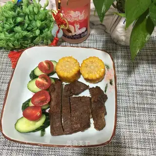 Fried meat-eye steak