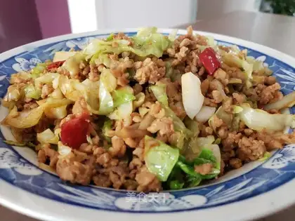Scrambled meat