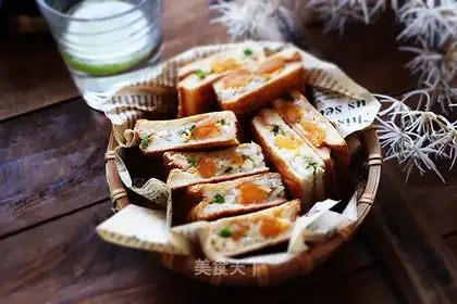 Salted egg rice sandwich
