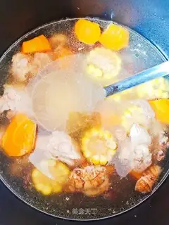 Fruit corn chop soup