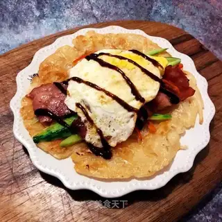 Bacon egg grab cake