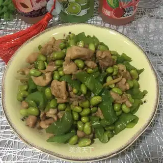 Chicken with green peppers