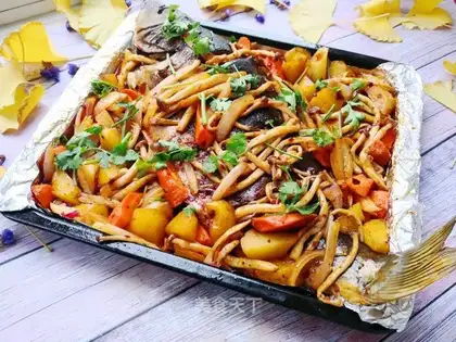 Fresh, spicy roasted fish
