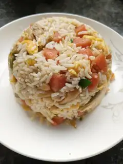 Squeeze meat and rice