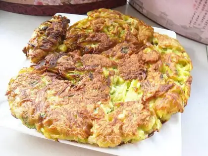A pickle eggcake