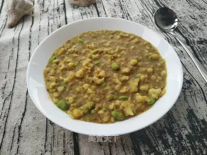 Curry Chia Seeds, lentils broccoli