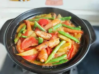 Coughpot tomato potato shrimp
