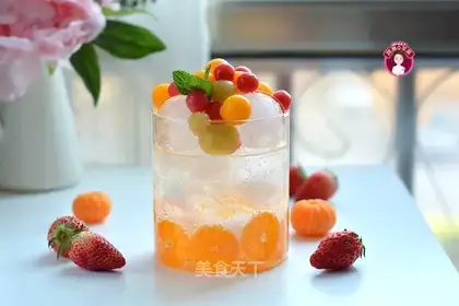 Strawberry mango orange ice