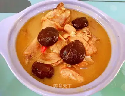 Beer chicken and mushrooms