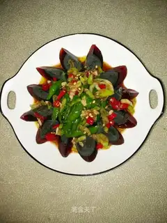 Cream peppers and eggs