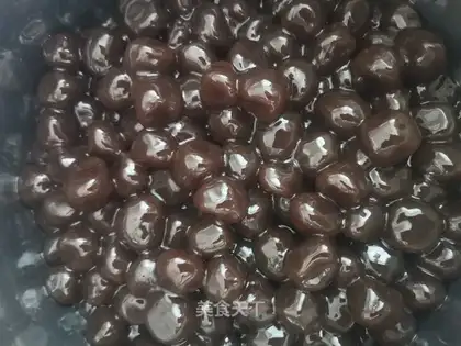 Homemade red sugar pearls