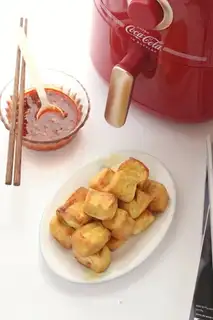 Air-fried tofu