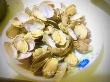 The white flower clams