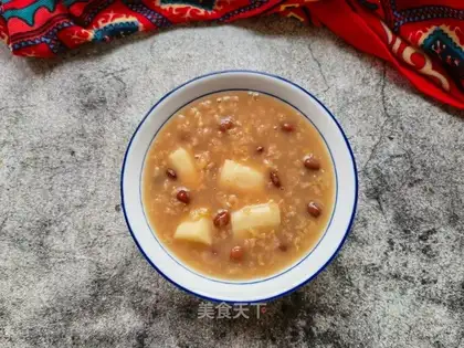 Red bean oatmeal porridge