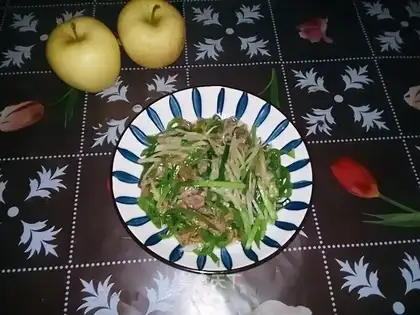 Time food and fried meat