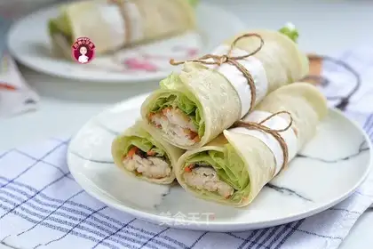 Low-fat bluefish burrito