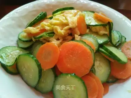 cucumber fried eggs
