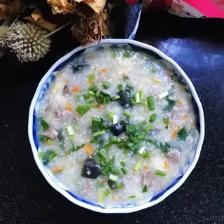 Double rice-skinned beef porridge