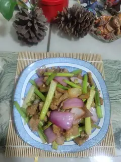 Onion celery and pork