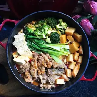 Spicy beef roll stew