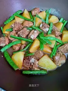 Potato-peased ribs