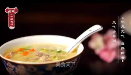 Rice beef porridge