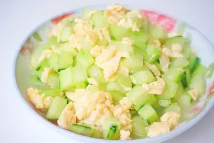 cucumber fried eggs