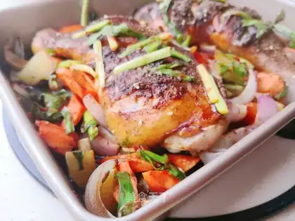 Roasted chicken legs