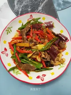 Chili fried pork heart