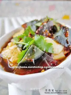Preserved egg mixed with tofu