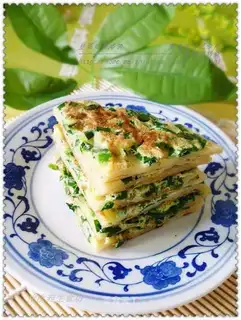 Leek egg pancakes