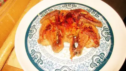 Roast chicken with garlic