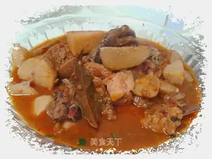 Roast chicken with taro