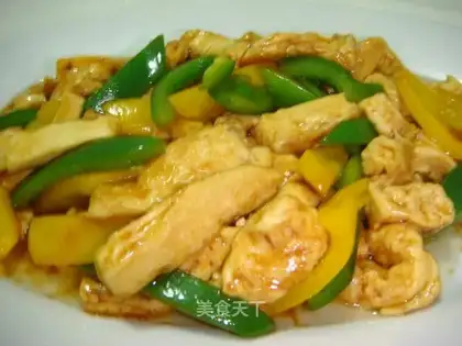 stir-fried tofu with colorful peppers