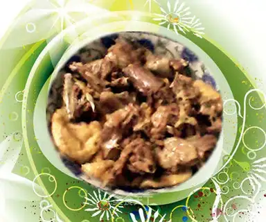 Steamed old duck with tofu
