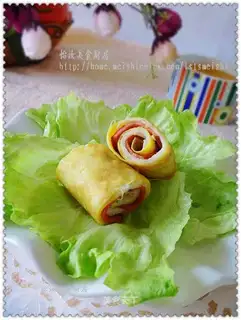 ham two-color egg cake