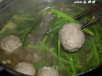Soup beef tendon fire