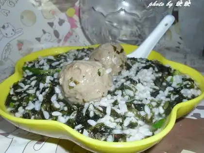 Beef tendon pill seaweed porridge
