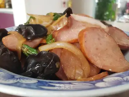 Onion fried intestines