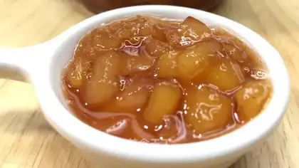 Homemade peach sauce