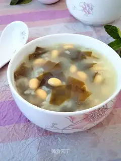Seaweed bean congee