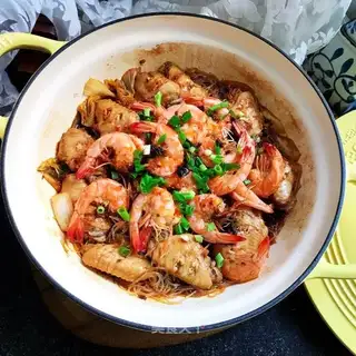 Shrimp chicken wings pan