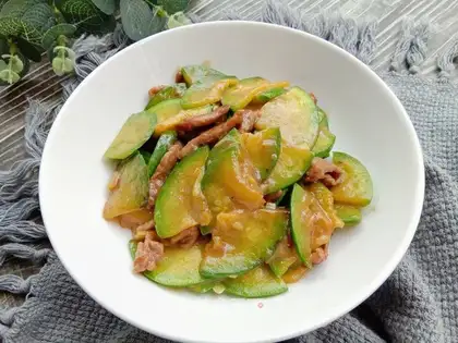 Pumpkin fried meat