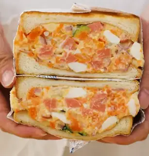 A sandwich for breakfast