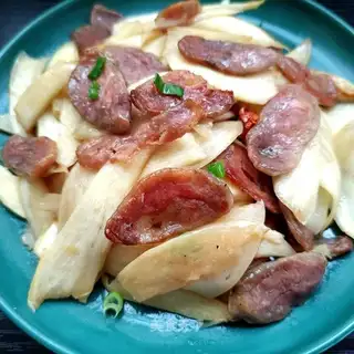 Five sausages made white