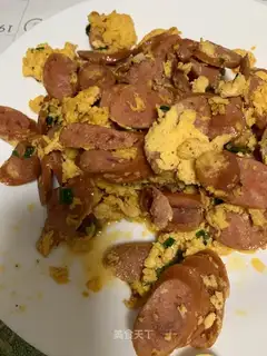 Egg fried sausage