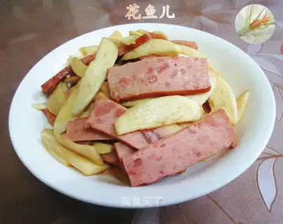 White and roasted ham