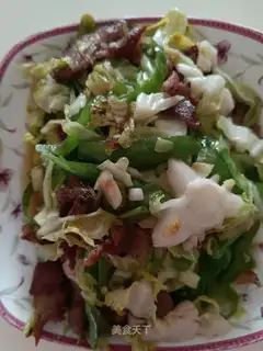Five flowers and cabbage