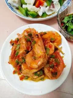 Garlic tomato red shrimp